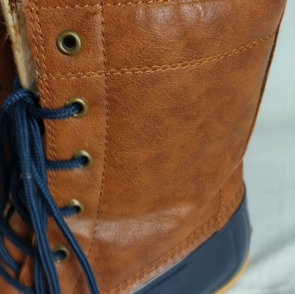 Sporto Duck Boots Womens 11 Dakota Winter Snow Rain Winter Brown Leather Lace Up - Picture 4 of 13